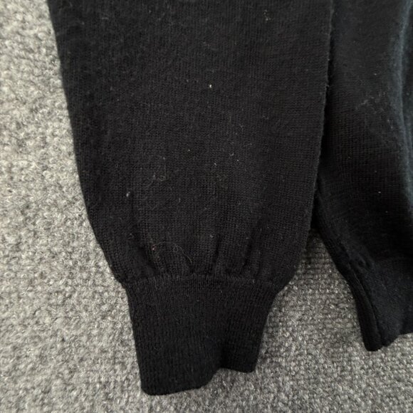 Lacoste Sweater Men Wool Size 2 Black Collared Preppy Knit Pullover Adult Logo - Picture 10 of 16